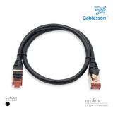 Cablesson - Cat7 Ethernet Cable - 5m - RJ45 - Black