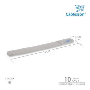 Cablesson - Cables Tie - Chunky Pack - Grey - 10