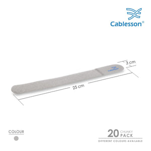 Cablesson - Cables Tie - Chunky Pack - Grey - 20