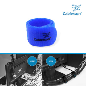 Cablesson - Nylon Kabelbinder Chunky Packung mit 30 - Blau