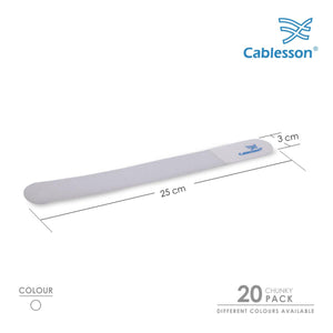 Cablesson - Cables Tie - Chunky Pack - White - 20