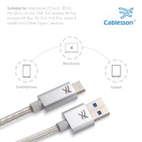 Cablesson - Maestro - USB C to USB 3.0 A Cable - 0.5 - 3m - Male to Male - White