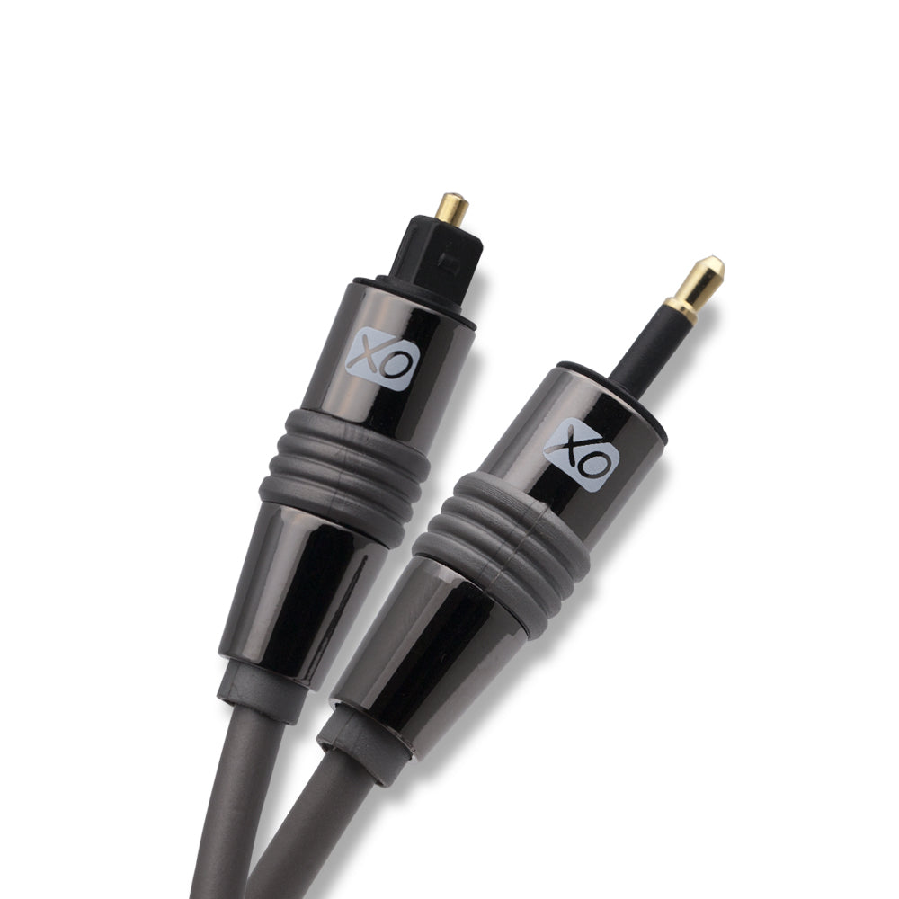 XO Premium Install Series Mini TOSLINK to Optical Digital S/PDIF Audio Cable Lead AV - 5m - Compatible with PS4/PS3, Xbox One, Wii, Sky Q, Sky HD, HD TVs, DVD, AV Amp, Home Cinema Systems, MP3 players
