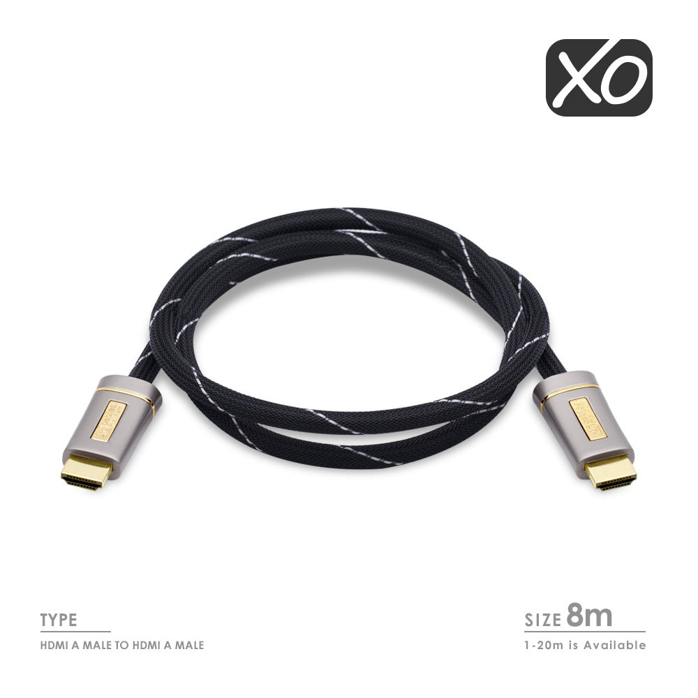 XO Platinum 8m High Speed HDMI-Kabel mit Ethernet.