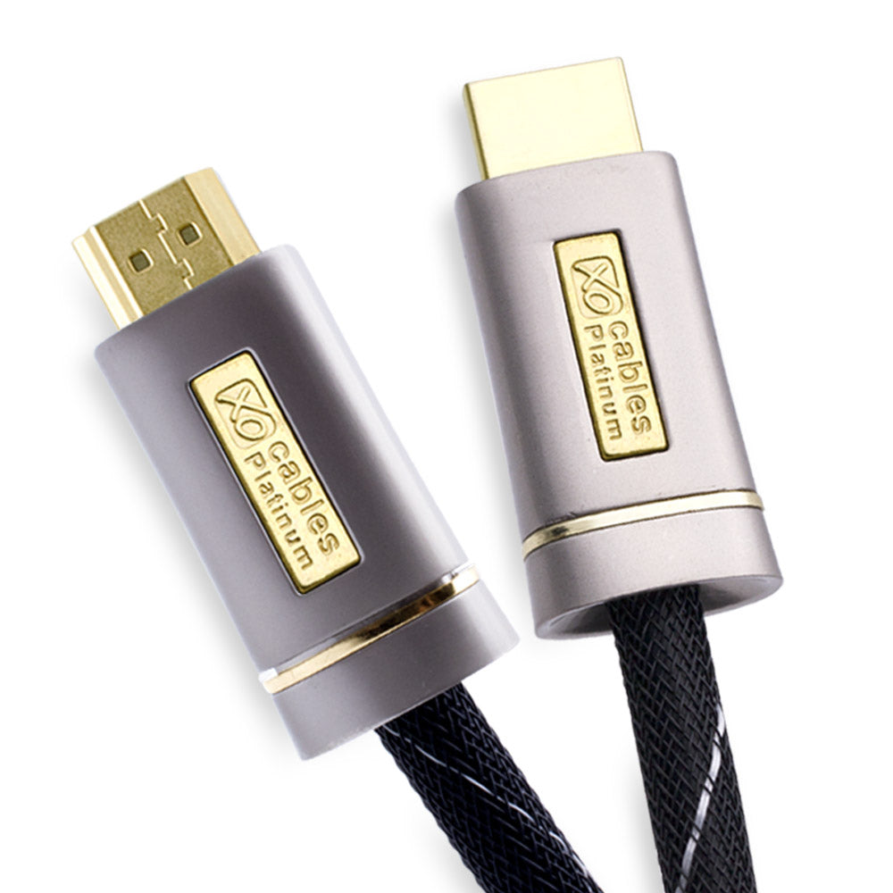 XO Platinum 3M (3 Meter) XO PLATINUM HDMI TO HDMI Cable *New 2.0/1.4 Version High-Speed with ETHERNET and 3D 21Gbps* FULL HD 2160p/1080p for XBOX 360, PS3, PS4, SKYHD, VIRGIN BOX, DVD, BLU-RAY, UHD, LCD, LED, PLASMA, Dolby TrueHD, Samsung LG SONY PANASONIC HDTV
