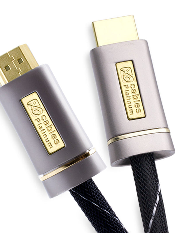 XO Platinum 3M (3 Meter) XO PLATINUM HDMI TO HDMI Cable *New 2.0/1.4 Version High-Speed with ETHERNET and 3D 21Gbps* FULL HD 2160p/1080p for XBOX 360, PS3, PS4, SKYHD, VIRGIN BOX, DVD, BLU-RAY, UHD, LCD, LED, PLASMA, Dolby TrueHD, Samsung LG SONY PANASONIC HDTV