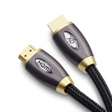 XO PRO GOLD 2m High-Speed HDMI Cable (HDMI Type A, HDMI 2.1/2.0b/2.0a/2.0/1.4) - 4K, 3D, UHD, ARC, Full HD, Ultra HD, 2160p, HDR - for PS4, Xbox One, Wii, Sky Q, LCD, LED, UHD, 4k TVs - Black