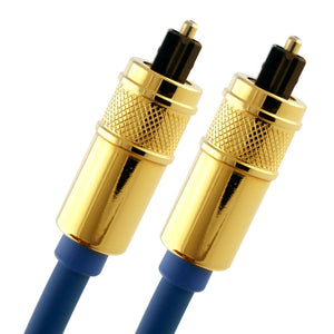 Cablesson Kaiser 7.5m Optisches TOSLINK Digital Audio SPDIF Kabel - Blue 24k GoldÃ¼berzug. Kompatibel mit PS4/PS3, Xbox One, Wii, Sky Q, Sky HD, HD Fernsehern, DVD, Blu-Rays, AV Amp.