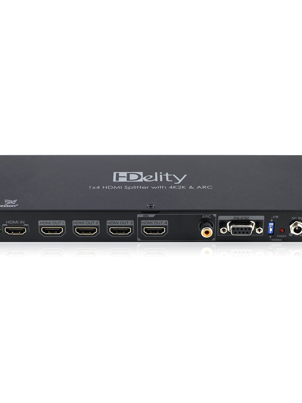 Cablesson HDelity 1x4 HDMI Splitter 4K2K und ARC (1 Eingang 4 Ausgänge) **Unterstüzt 3D Funktionen ** 1080p, 2160p Full HD - Teilt ein HD Signal ( Sky HD Virgin box, Xbox 360, Xbox One, PS3, PS4, Nintendo Wii U ) auf vier HD Bildschirme auf