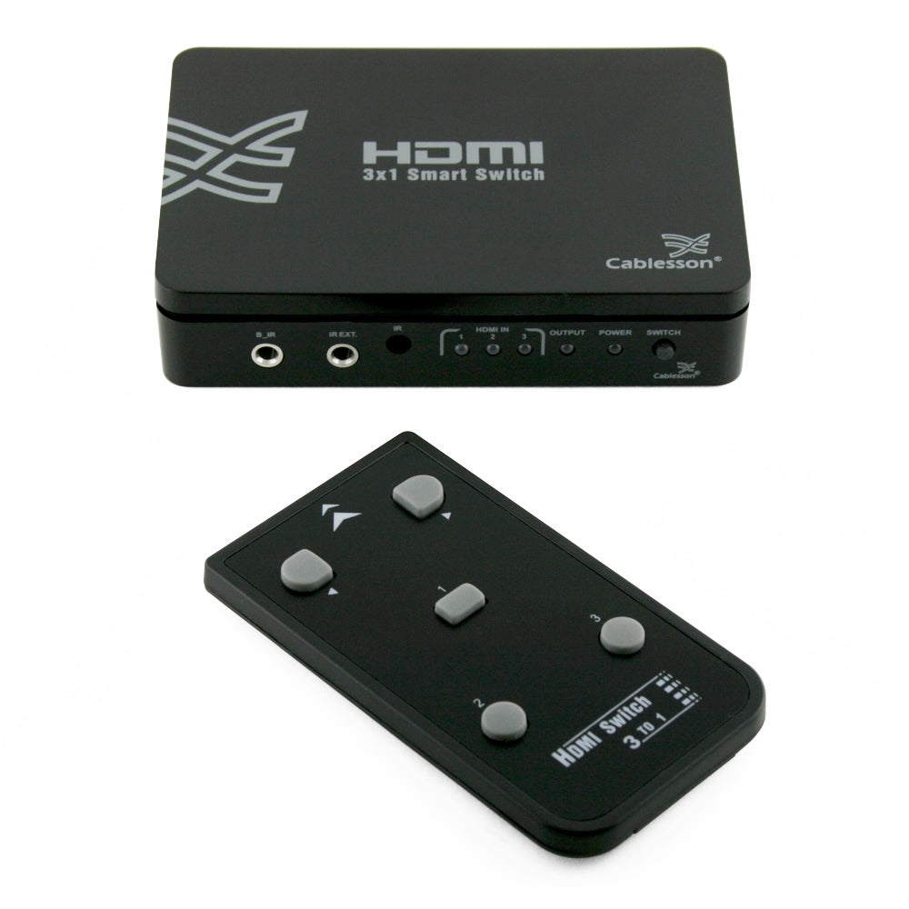 Basic-HDMI-Switch mit Fernbedienung 3x1