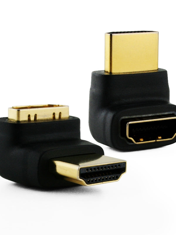 Cablesson rechtwinkliger 270 Grad HDMI Adapter (24K vergoldete Anschlüsse - unterstützt HDMI v1.3 & v1.4 & 2.0 1080p Full HD ,2160p, 4k2k Ultra HD) - 3D Support, Blu-ray, SkyHD VirginHD, LED, LCD, - schwarz