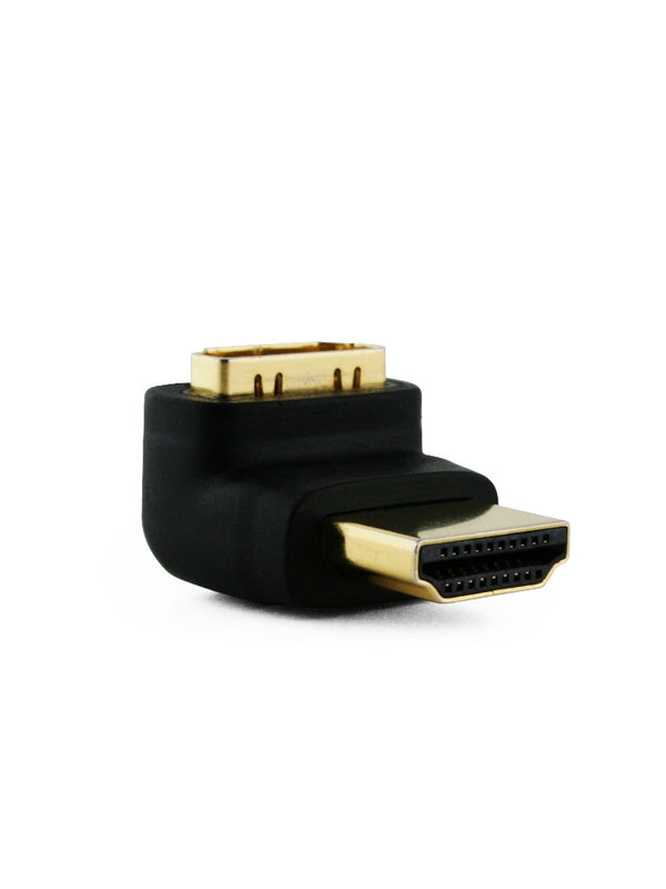 Cablesson rechtwinkliger 270 Grad HDMI Adapter (24K vergoldete Anschlüsse - unterstützt HDMI v1.3 & v1.4 & 2.0 1080p Full HD ,2160p, 4k2k Ultra HD) - 3D Support, Blu-ray, SkyHD VirginHD, LED, LCD, - schwarz