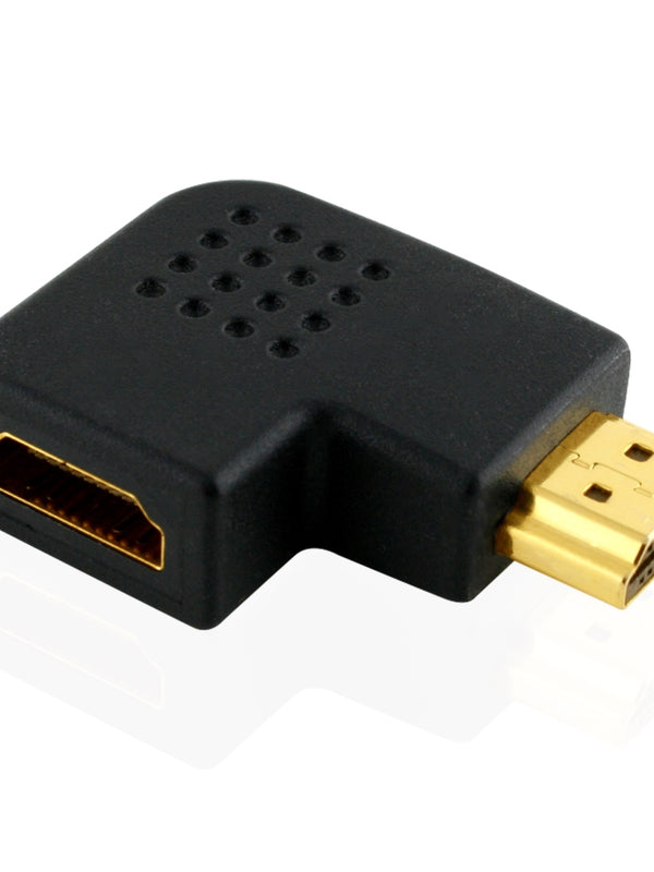 Cablesson 90 Grad HDMI Winkeladapter (24K goldbeschichtete Anschlüsse, HDMI v1.3 & v1.4 & 2.0 / 1080p Full HD, 2160p, 4k2k Ultra HD) - 3D Ready, Blu-ray, SkyHD, VirginHD, LED, LCD