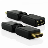 XO Vertikaler Flat 90 Grad HDMI Adapter Stecker (HDMI Typ A, HDMI 2.1/2.0b/2.0a/2.0/1.4) - 4K, 3D, UHD, ARC, Full HD, Ultra HD, 2160p, HDR - für PS4, Xbox One, LCD, LED, UHD, 4k Fernsehern - schwarz