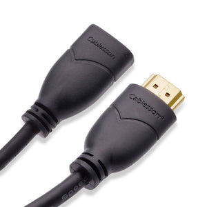 Cablesson Basic 3m High Speed HDMI Extension Cable (HDMI Type A, HDMI 2.1/2.0b/2.0a/2.0/1.4) - 4K, 3D, UHD, ARC, Full HD, Ultra HD, 2160p, HDR - for PS4, Xbox One, LCD, LED, UHD, 4k TVs - Black