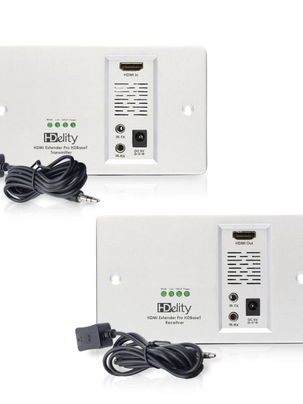 Cablesson HDelity HDBaseT 70m Wall Plate Extender (70m) (HDMI + IR) 4Kx2K Ultra HD Over Single Cat5e/Cat6 /Cat7, RS232 with bidirectional IR Control. Support 3D, 1080p, 4k, Deep Colour, UHD, HDR, CEC