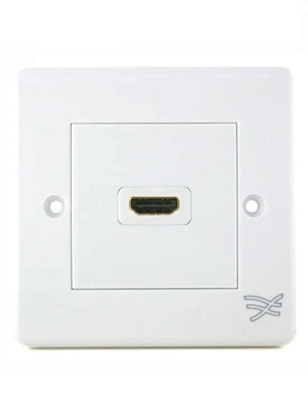 CablessonÂ® HDMI Wall Plate Dual Connector 100/100 - White (HDMI 1.3 and HDMI 1.4 Compatible)