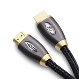 XO PRO GOLD 8m High Speed HDMI Cable (HDMI Type A, HDMI 2.1/2.0b/2.0a/2.0/1.4) - 4K, 3D, UHD, ARC, Full HD, Ultra HD, 2160p, HDR - for PS4, Xbox One, Wii, Sky Q, LCD, LED, UHD, 4k TVs - Black