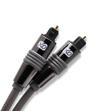 XO Premium Install 7.5m Optisches TOSLINK Digital Audio SPDIF Kabel - schwarz. Kompatibel mit PS4/PS3, Xbox One, Wii, Sky Q, Sky HD, HD Fernsehern, DVD, Blu-Rays, AV Amp.