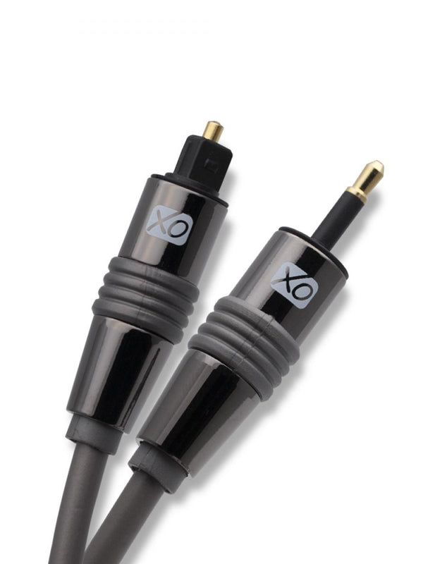 XO Premium Serie Mini TOSLINK auf Optical Digital S/PDIF Audio Kabel AV - 2m - Kompatibel mit PS4/PS3, Xbox One, Wii, Sky Q, Sky HD, HD Fernsehern, DVD, AV Amp, Heimkinosysteme, MP3 players
