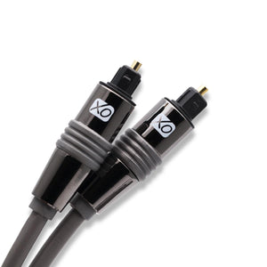 XO Premium Install 1m Optical TOSLINK Digital Audio SPDIF Cable - Black. Compatible with PS4/PS3, Xbox One, Wii, Sky Q, Sky HD, HD TVs, DVD, Blu-Rays, AV Amp.