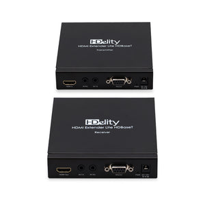 Cablesson HDelity HDBaseT 70m Extender - (70m) (HDMI + IR) 4Kx2K Ultra HD Over Single Cat5e/Cat6 /Cat7, RS232 with bidirectional IR Control. Support 3D, 1080p, 4k, Deep Colour, UHD, HDR, CEC