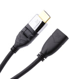 Cablesson Ivuna Flex Plus 0.5m High Speed HDMI Extension Cable (HDMI Type A, HDMI 2.1/2.0b/2.0a/2.0/1.4) - 4K, 3D, UHD, ARC, Full HD, Ultra HD, 2160p, HDR **Swiveling and Rotating Connectors** Black