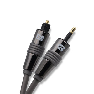 XO Premium Serie Mini TOSLINK auf Optical Digital S/PDIF Audio Kabel Lead AV - 1m - Kompatibel mit PS4/PS3, Xbox One, Wii, Sky Q, Sky HD, HD Fernsehern, DVD, AV Amp, Heimkinosysteme, MP3 players