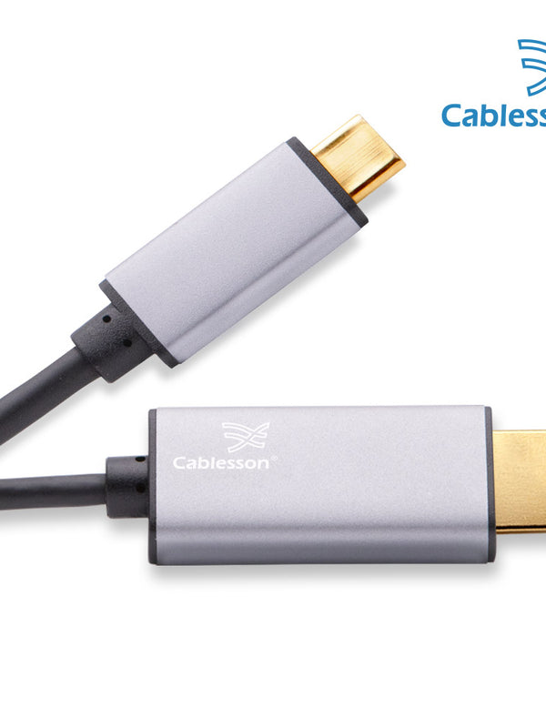 Cablesson 1m USB Typ C männlich auf HDMI männlich Adapter Kabel mit Aluminiumschalen 4K@30Hz (UHD 4Kx2K, Thunderbolt 3 Kompatibel) Adapter Konverter für iMac 2017, Macbook Pro 2017 2016 - Schwarz