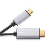 Cablesson 2m USB Typ C männlich auf HDMI männlich Adapter Kabel mit Aluminiumschalen 4K@30Hz (UHD 4Kx2K, Thunderbolt 3 Kompatibel) Adapter Konverter für iMac 2017, Macbook Pro 2017 2016 - Schwarz