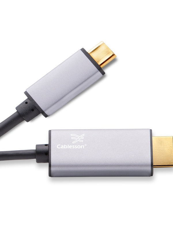 Cablesson 3m USB Typ C männlich auf HDMI männlich Adapter Kabel mit Aluminiumschalen 4K@30Hz (UHD 4Kx2K, Thunderbolt 3 Kompatibel) Adapter Konverter für iMac 2017, Macbook Pro 2017 2016 - Schwarz