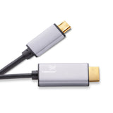 Cablesson 3m USB Typ C männlich auf HDMI männlich Adapter Kabel mit Aluminiumschalen 4K@30Hz (UHD 4Kx2K, Thunderbolt 3 Kompatibel) Adapter Konverter für iMac 2017, Macbook Pro 2017 2016 - Schwarz