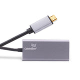 Cablesson USB Typ C männlich auf RJ45 Adapter mit Aluminiumschalen 0.23M unterstützt 1000Mb (Gigabit LAN Network Port Connector Adapter Konverter Kabel) für Typ C Geräte - Schwarz