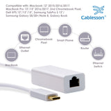 Cablesson - USB Typ C zu RJ45 Adapter 0.23m - männlich zu weiblich - 1000m