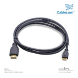 Cablesson Grund High Speed 5m Micro-HDMI-Kabel mit Ethernet