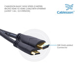 Cablesson Grund High Speed 5m Micro-HDMI-Kabel mit Ethernet