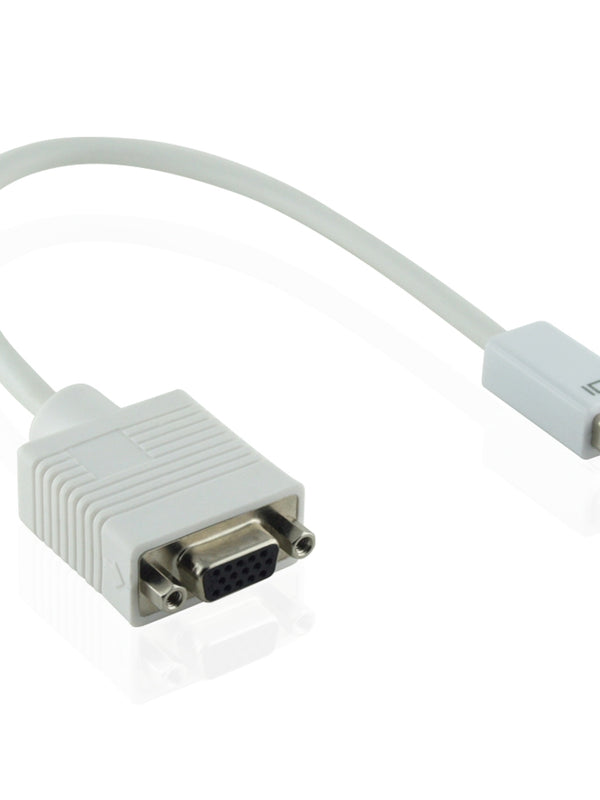 Cablesson Mini DVI to VGA Cable - (VIDEO Adapter lead for Apple iMac- Unibody MacBook - Pro - Air & PC with Mini DP etc.) *** Supports New THUNDERBOLT Port ***