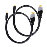 Ivuna Pack 2 x 3 m Micro (Typ D) HDMIauf HDMI-High-Speed-Kabel mit Ethernet (Version 1.4a/2.0) Goldbeschichtetes 3D-FullHD-1080p 4k-Kabel Anschlie?en von HD-Ger?tenüber den neuen Micro-HDMI-Anschluss