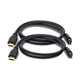 Cablesson-Grundlagen (2er-Pack) 1 m High-Speed-HDMI 2.0-Kabel 18 Gbit / s, 4 K, Ultra HD, High Speed fÃ¼r Apple Fire TV, Xbox, PlayStation, Arc, 4K UHD 2160P HD-Video 1080P, 3D, Ethernet, PS3, PS4