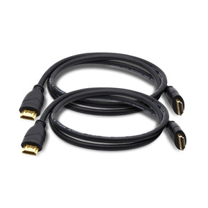 Cablesson-Basic (2er-Pack) 1 m High-Speed-HDMI 2.0-Kabel 18 Gbit / s, 4 K, Ultra HD, High Speed fÃ¼r Apple Fire TV, Xbox, PlayStation, Arc, 4K UHD 2160P HD-Video 1080P, 3D, Ethernet, PS3, PS4