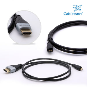Ivuna - Micro-HDMI-auf-HDMI-Kabel - 1,5 m - Stecker auf Stecker - 2er Pack