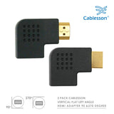 Cablesson - HDMI 2.0 Adapter - Vertikale Wohnung Links 270 & 90 Grad - 2er Pack