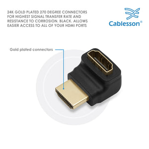 Cablesson - HDMI 2.0 Adapter - rechtwinklig 270 Grad - Packung mit 5 Stück