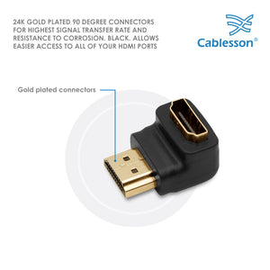 Cablesson - HDMI 2.0 Adapter - rechtwinklig 90 Grad - Packung mit 5 Stück