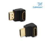 Cablesson - HDMI 2.0 Adapter - rechtwinklig 90 & 270 Grad - 2er Pack