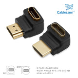 Cablesson - HDMI 2.0 Adapter - rechtwinklig 90 & 270 Grad - 2er Pack