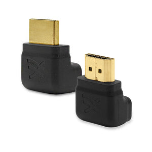 Rechtwinkliger 270- und 90-Grad-HDMI-Adapter von Cablesson (24 Karat vergoldet, v1.3, v1.4 und 2.0, unterstützt 1080p Full HD) - Hochgeschwindigkeit - 2160p, 4k2k - 3D-fähige Blu-ray-SkyHD-VirginHD-Blu-ray-LED - 2er-Pack