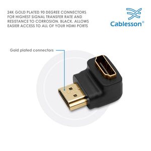 Cablesson - HDMI 2.0 Adapter - rechtwinklig 90 Grad - 2er Pack