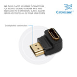 Cablesson - HDMI 2.0 Adapter - rechtwinklig 90 Grad - 2er Pack
