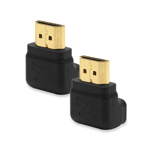 Rechtwinkliger 2 x 270-Grad-HDMI-Adapter von Cablesson (24 Karat vergoldet, v1.3 & v1.4 & 2.0 unterstützt 1080p Full HD) - High-Speed - 2160p, 4k2k - 3D-fähiger Blu-ray-SkyHD-HD-Blu-ray-LED-HD-Fernseher